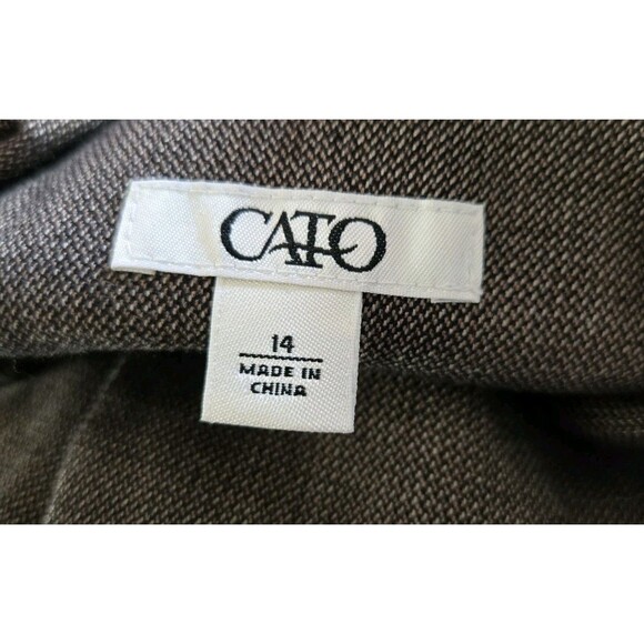 Cato Womens Dress Casual Pants Slacks Wide Leg Light Brown Size 14W Adjust Waist - Picture 11 of 16